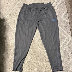 adidas Men’s Gray Joggers with Blue Logo new without tags.
